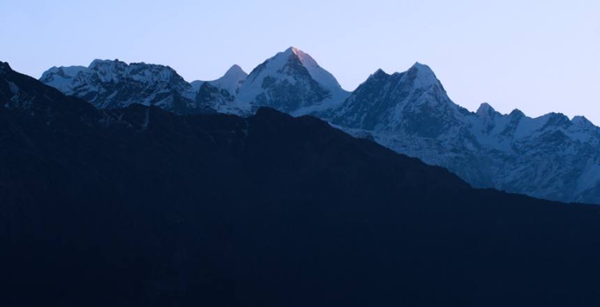 Panorama of Himalayas on Helembu Trek