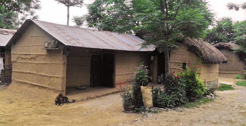 Clay house in Chitwan