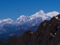 View of Himalayan in Helembu Trek