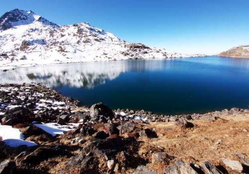 The blue Lake of Gosainkunda Lake